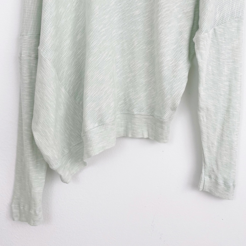 Anthropologie Light Green Asymmetrical Long Sleeve Pullover Top Size Medium - Picture 10 of 12